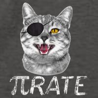 Pi Day Funny Math Science Cat Pirate Vector Backpack
