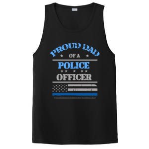 Proud Dad Father Of A Police Officer Law Enforcet Gift PosiCharge Competitor Tank