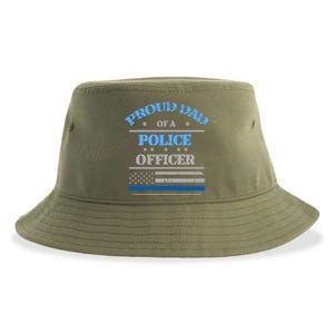 Proud Dad Father Of A Police Officer Law Enforcet Gift Sustainable Bucket Hat