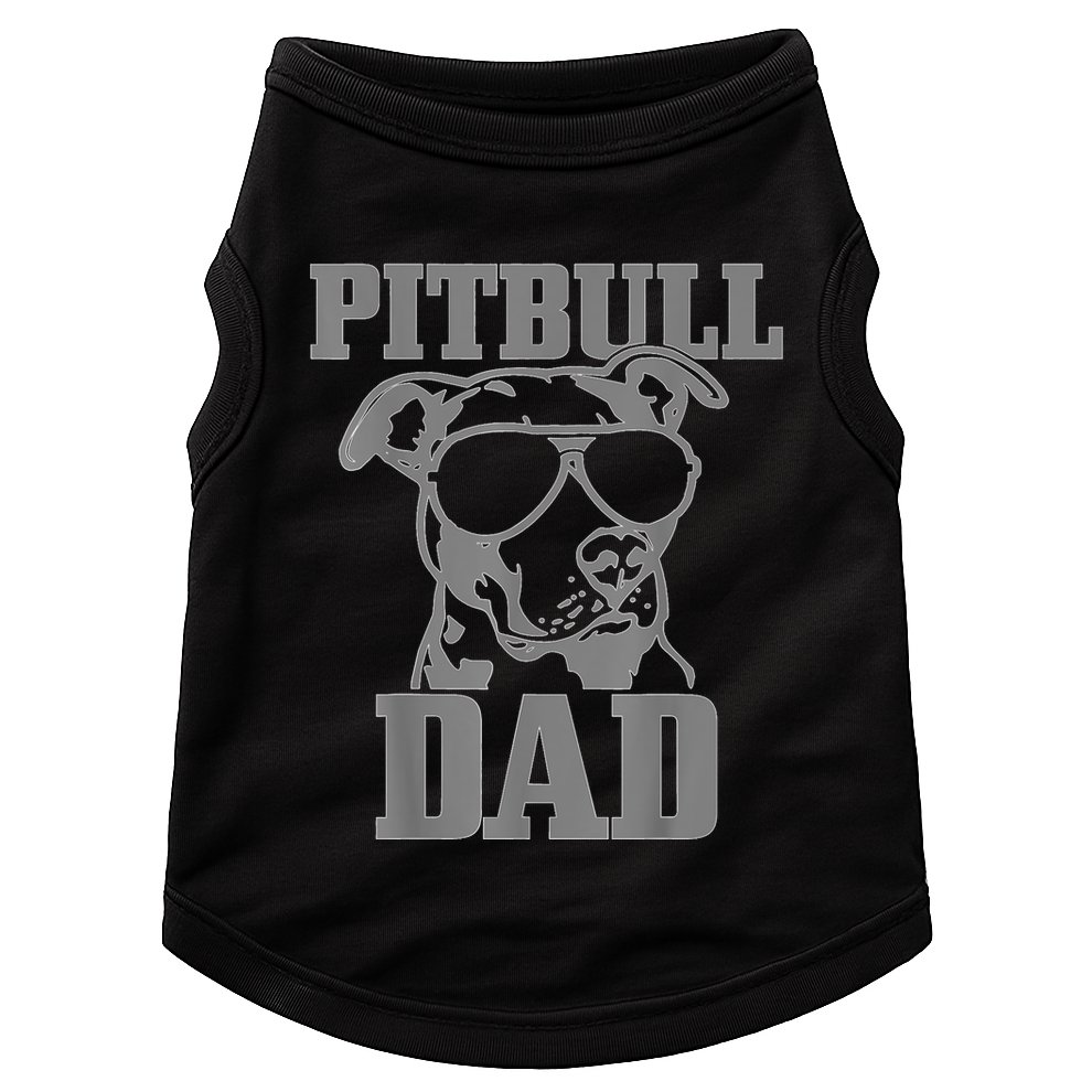 Pitbull Dad Funny Dog Pitbull Sunglasses Fathers Day Pitbull Doggie Tank