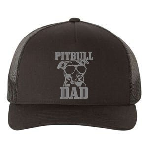 Pitbull Dad Funny Dog Pitbull Sunglasses Fathers Day Pitbull Yupoong Adult 5-Panel Trucker Hat