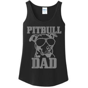 Pitbull Dad Funny Dog Pitbull Sunglasses Fathers Day Pitbull Ladies Essential Tank