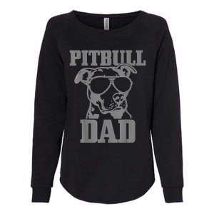 Pitbull Dad Funny Dog Pitbull Sunglasses Fathers Day Pitbull Womens California Wash Sweatshirt