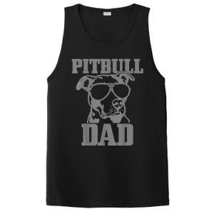 Pitbull Dad Funny Dog Pitbull Sunglasses Fathers Day Pitbull PosiCharge Competitor Tank