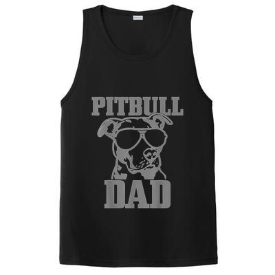 Pitbull Dad Funny Dog Pitbull Sunglasses Fathers Day Pitbull PosiCharge Competitor Tank