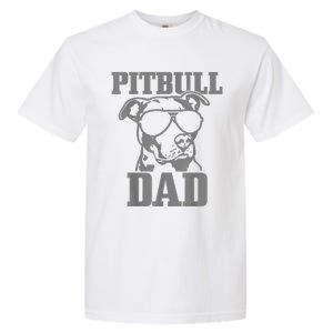 Pitbull Dad Funny Dog Pitbull Sunglasses Fathers Day Pitbull Garment-Dyed Heavyweight T-Shirt