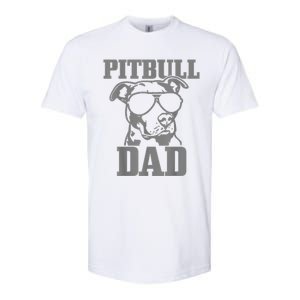 Pitbull Dad Funny Dog Pitbull Sunglasses Fathers Day Pitbull Softstyle CVC T-Shirt