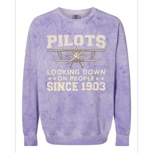 Pilot Design For Women Aviation Airplane Pilot Colorblast Crewneck Sweatshirt