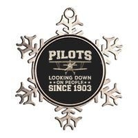 Pilot Design For Women Aviation Airplane Pilot Metallic Star Ornament