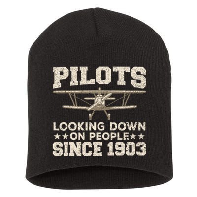 Pilot Design For Women Aviation Airplane Pilot Short Acrylic Beanie