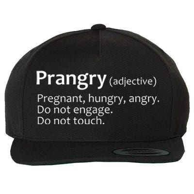 Prangry Definition Funny Pregnancy Announcement Wool Snapback Cap