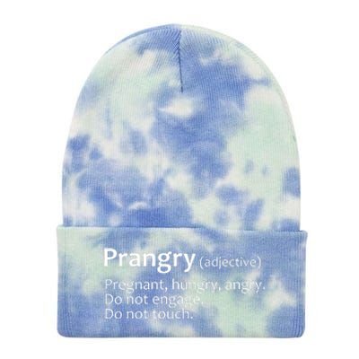 Prangry Definition Funny Pregnancy Announcement Tie Dye 12in Knit Beanie