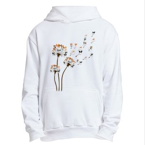 Papillon Dogs Flower Fly Dandelion Dog Mama Dog Lover Urban Pullover Hoodie