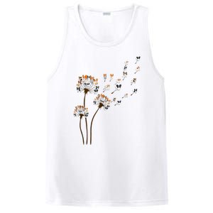 Papillon Dogs Flower Fly Dandelion Dog Mama Dog Lover PosiCharge Competitor Tank