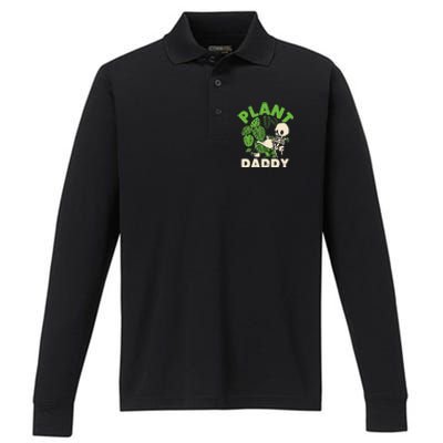 Plant Daddy Funny Gardening Houseplants Landscaping Gardener Performance Long Sleeve Polo