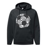 Polka Dot Football Soccer Lover Happy Dot Day Sport Ball Performance Fleece Hoodie