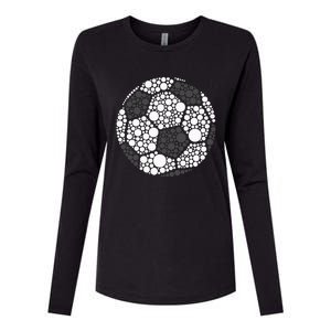 Polka Dot Football Soccer Lover Happy Dot Day Sport Ball Womens Cotton Relaxed Long Sleeve T-Shirt