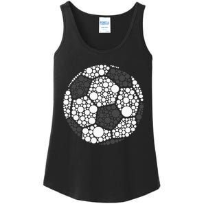 Polka Dot Football Soccer Lover Happy Dot Day Sport Ball Ladies Essential Tank