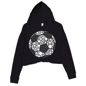 Polka Dot Football Soccer Lover Happy Dot Day Sport Ball Crop Fleece Hoodie