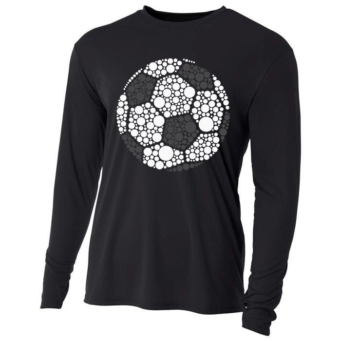 Polka Dot Football Soccer Lover Happy Dot Day Sport Ball Cooling Performance Long Sleeve Crew