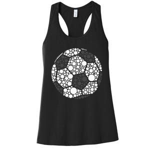 Polka Dot Football Soccer Lover Happy Dot Day Sport Ball Women's Racerback Tank