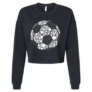 Polka Dot Football Soccer Lover Happy Dot Day Sport Ball Cropped Pullover Crew