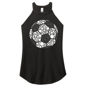 Polka Dot Football Soccer Lover Happy Dot Day Sport Ball Women's Perfect Tri Rocker Tank