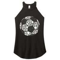 Polka Dot Football Soccer Lover Happy Dot Day Sport Ball Women's Perfect Tri Rocker Tank