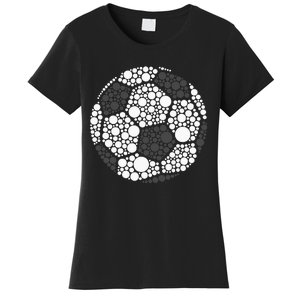 Polka Dot Football Soccer Lover Happy Dot Day Sport Ball Women's T-Shirt