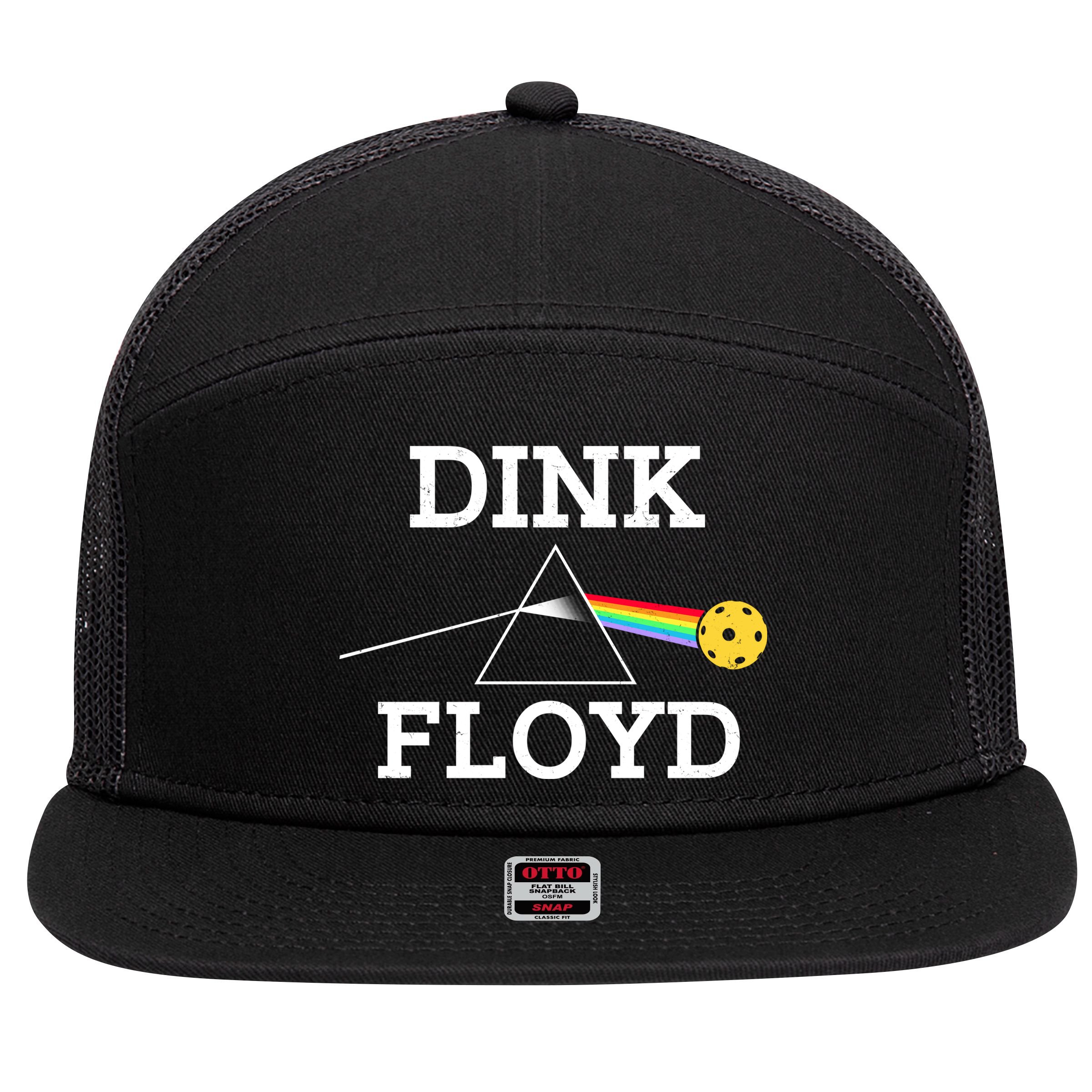 Pickleball Dink Floyd 7 Panel Mesh Trucker Snapback Hat