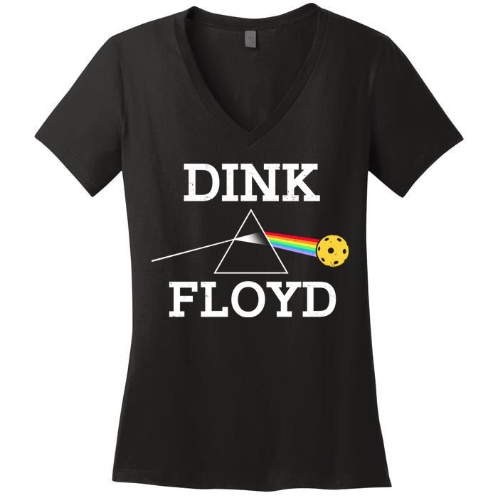 Pickleball Dink Floyd Women's V-Neck T-Shirt