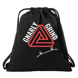 ProSkateboard Design for Athletes and Gnarly Grinders Drawstring Bag