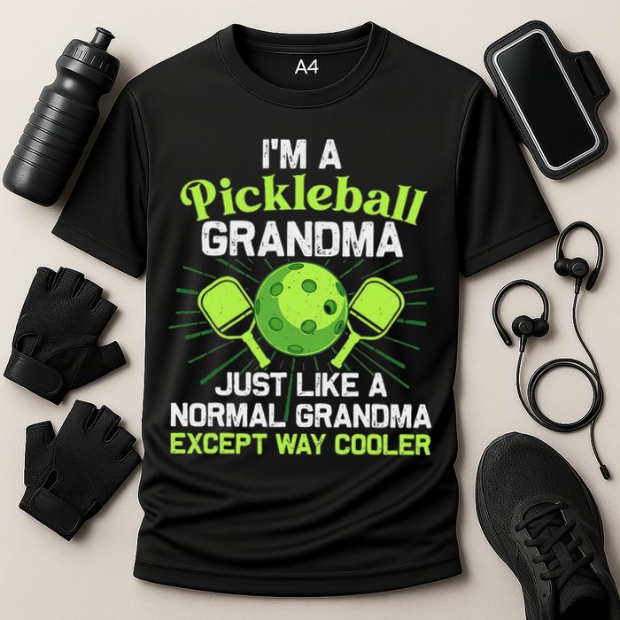 Pickleball Design For Grandma Women Pickle Ball Player Cooling Performance Crew T-Shirt