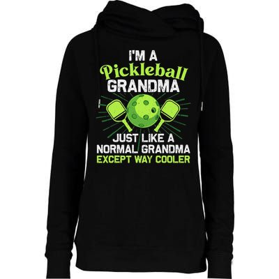 Pickleball Design For Grandma Women Pickle Ball Player Womens Funnel Neck Pullover Hood