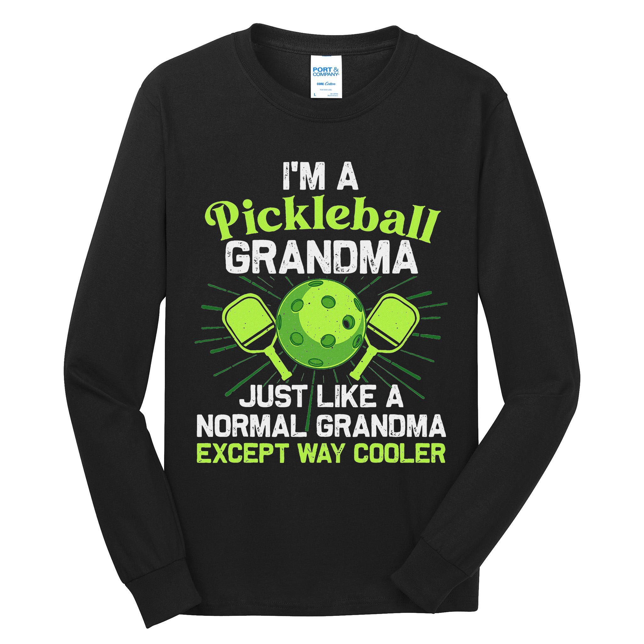 Pickleball Design For Grandma Women Pickle Ball Player Tall Long Sleeve T-Shirt