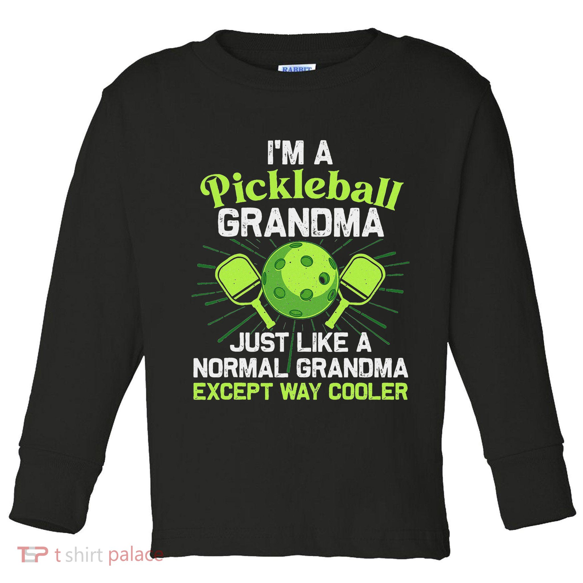 Pickleball Design For Grandma Women Pickle Ball Player Toddler Long Sleeve Shirt