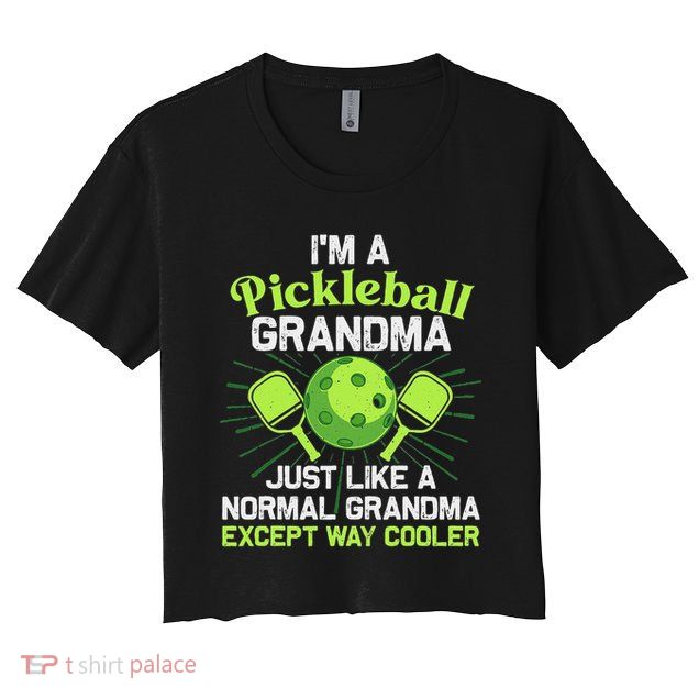 Pickleball Design For Grandma Women Pickle Ball Player Crop Top