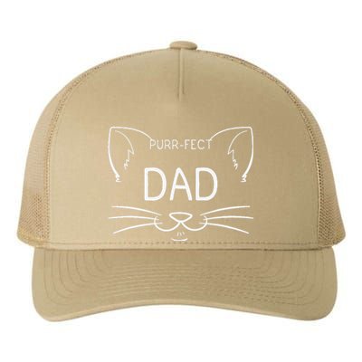 Purrfect Dad Funny Cat Lover Father Daddy Kitty Owner Yupoong Adult 5-Panel Trucker Hat