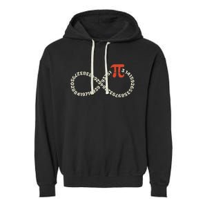 Pi Day Funny Infinity Symbol Math Geek Infinite Sign Garment-Dyed Fleece Hoodie