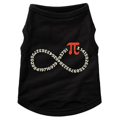 Pi Day Funny Infinity Symbol Math Geek Infinite Sign Doggie Tank