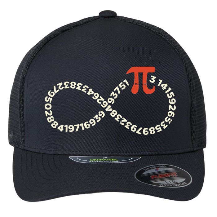 Pi Day Funny Infinity Symbol Math Geek Infinite Sign Flexfit Unipanel Trucker Cap