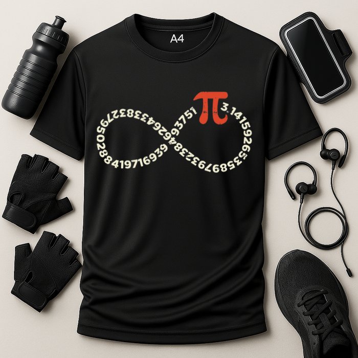 Pi Day Funny Infinity Symbol Math Geek Infinite Sign Performance Shirt