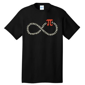 Pi Day Funny Infinity Symbol Math Geek Infinite Sign Tall T-Shirt