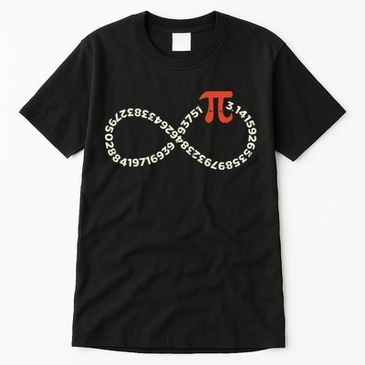 Pi Day Funny Infinity Symbol Math Geek Infinite Sign Tall T-Shirt