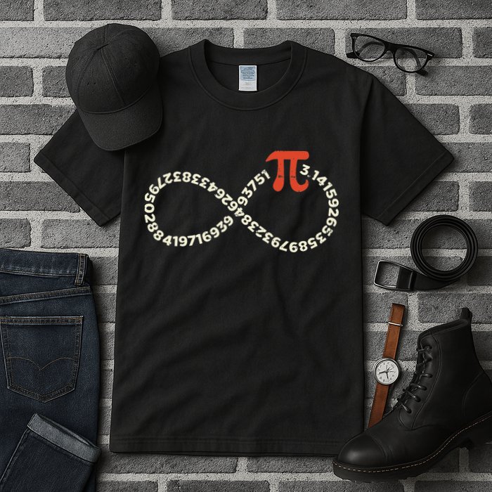 Pi Day Funny Infinity Symbol Math Geek Infinite Sign Tall T-Shirt