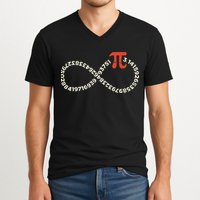 Pi Day Funny Infinity Symbol Math Geek Infinite Sign V-Neck T-Shirt