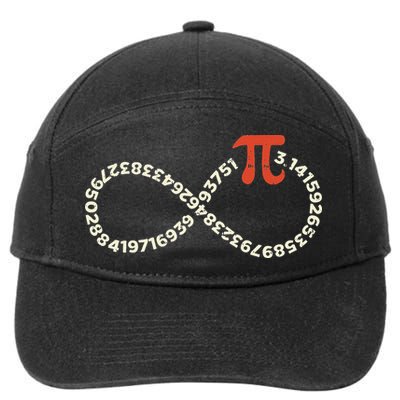 Pi Day Funny Infinity Symbol Math Geek Infinite Sign 7-Panel Snapback Hat