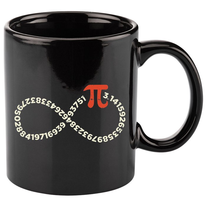 Pi Day Funny Infinity Symbol Math Geek Infinite Sign 11oz C Handle Ceramic Mug