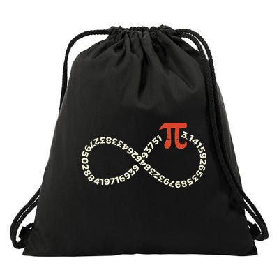 Pi Day Funny Infinity Symbol Math Geek Infinite Sign Drawstring Bag