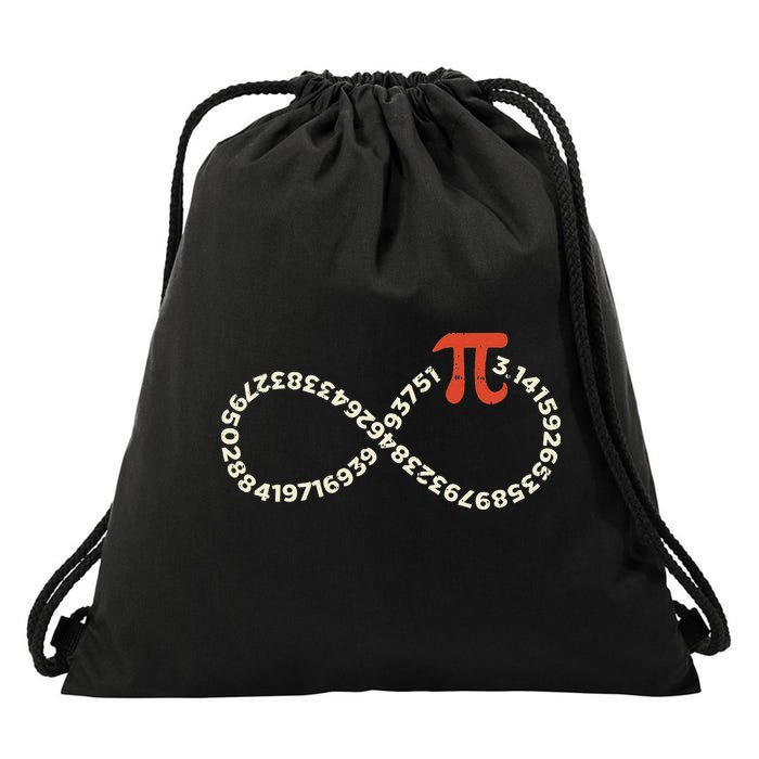 Pi Day Funny Infinity Symbol Math Geek Infinite Sign Drawstring Bag